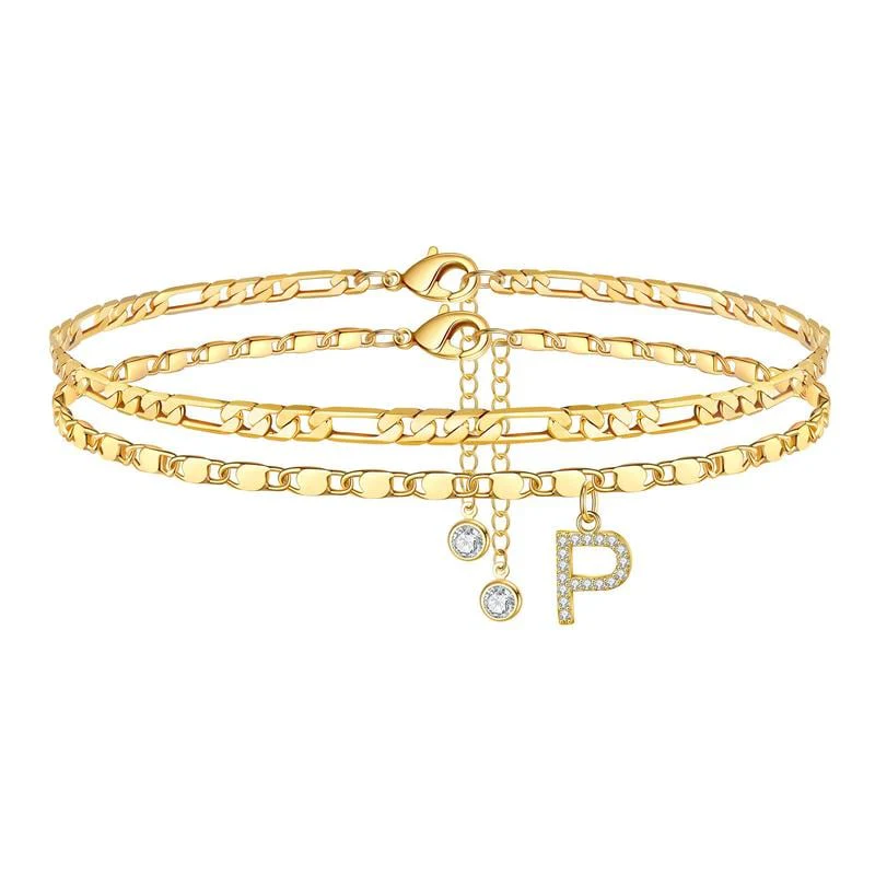 Double Layered Letter Anklet - Image 19