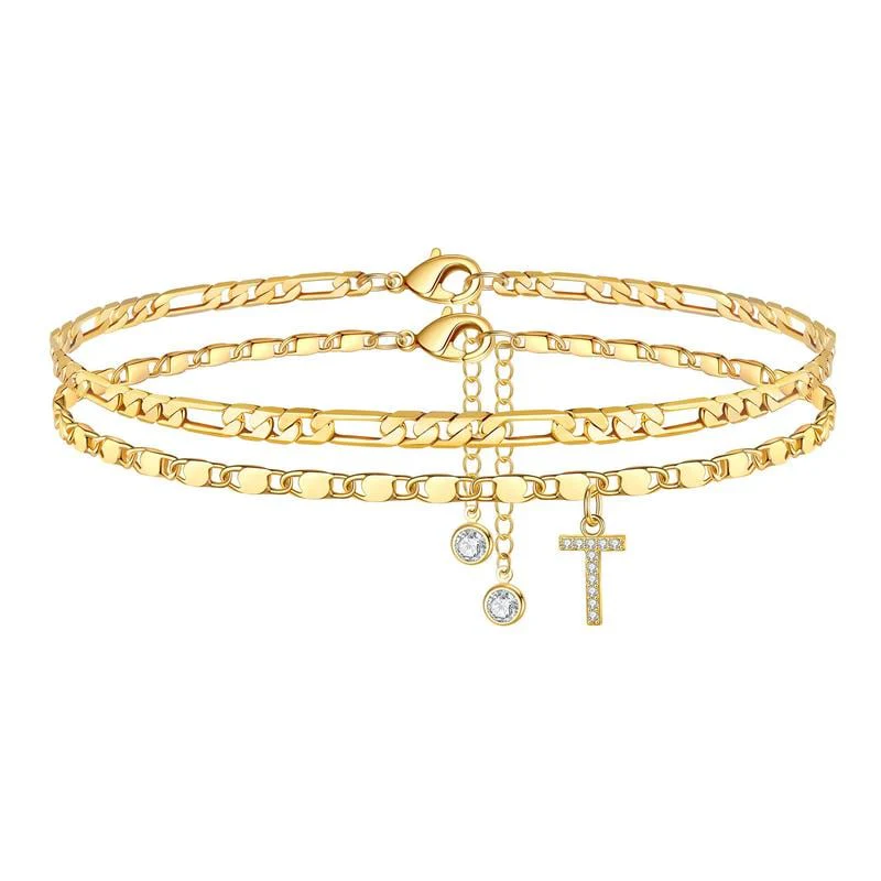 Double Layered Letter Anklet - Image 23