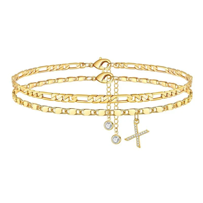 Double Layered Letter Anklet - Image 27
