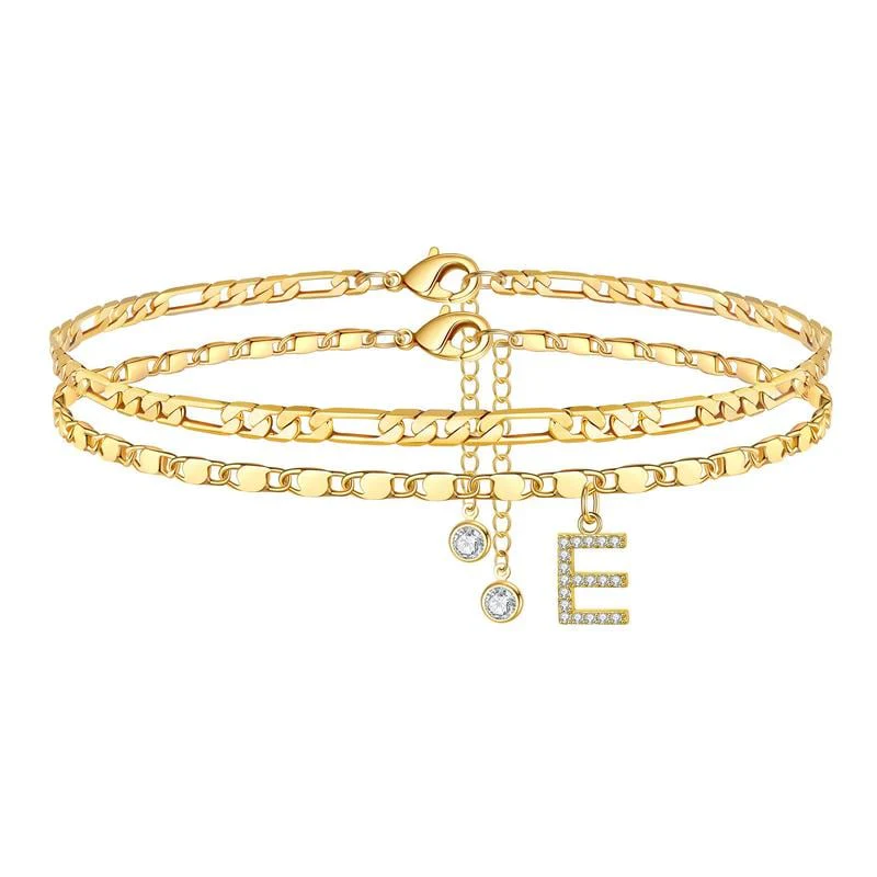Double Layered Letter Anklet - Image 8