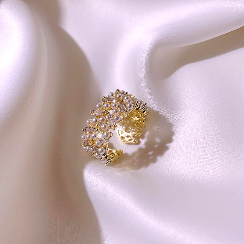 Eliora Crystal Pearl Ring - Image 3