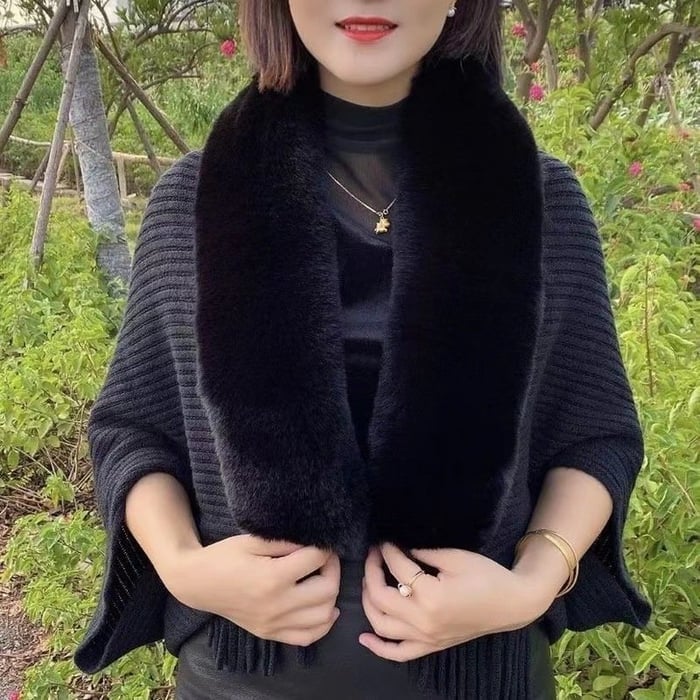 Loose Thickened Shawl Coat - Image 4