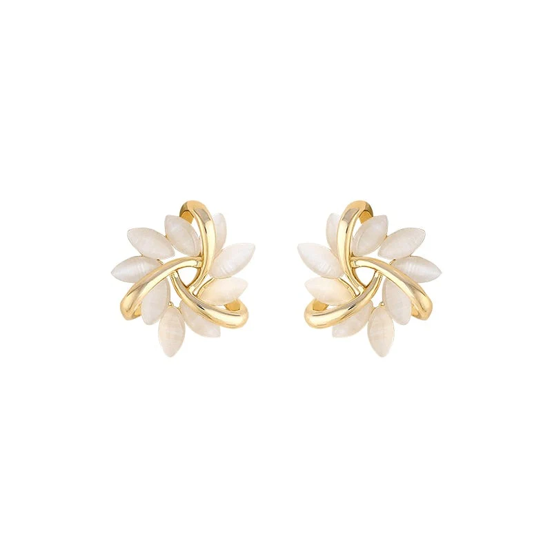 Opal Petal Earrings - Image 5