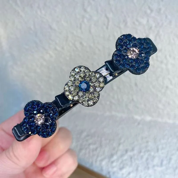 Sparkling Crystal Stone Braided Hair Clips - Image 6