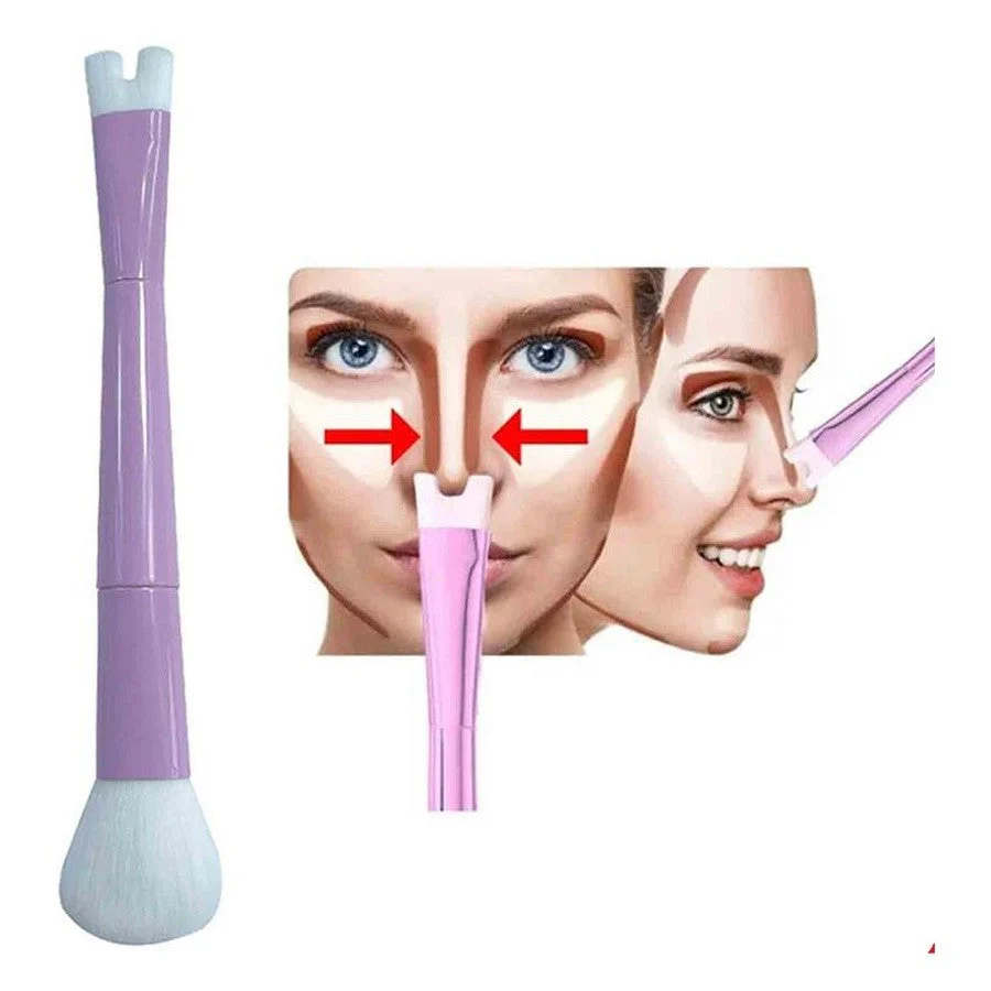 U-Shaped Nose Contour Brush - 2 In 1 - Image 6